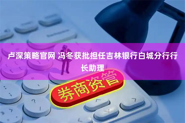 卢深策略官网 冯冬获批担任吉林银行白城分行行长助理
